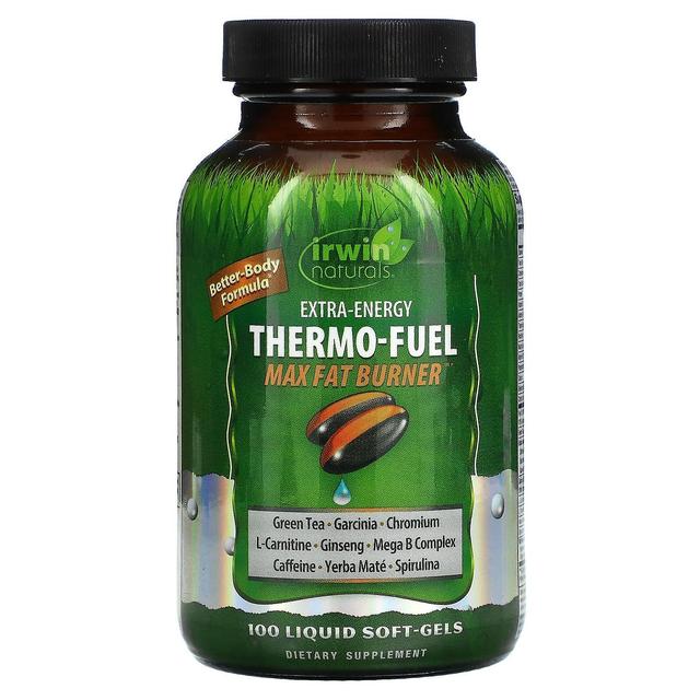 Irwin Naturals, quemador de grasa Extra-Energy Thermo-Fuel Max, 100 cápsulas blandas líquidas on Productcaster.