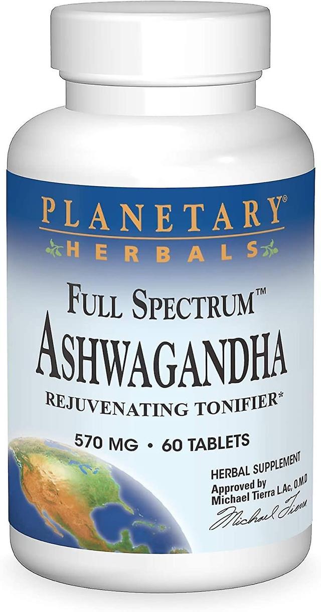 Planetary Herbals Full Spectrum Ashwagandha 570mg 60 Tablets on Productcaster.