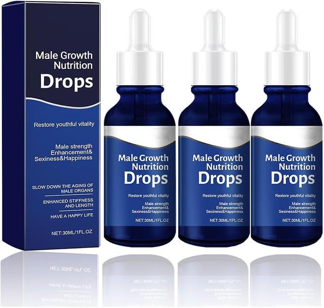 Mamusk Complex Men's Drops, Complex Mens Drops, Male Growth Nutrition Drops, Blue Direction Benefit Drops, Secret Happy Drops For Men 3pcs on Productcaster.