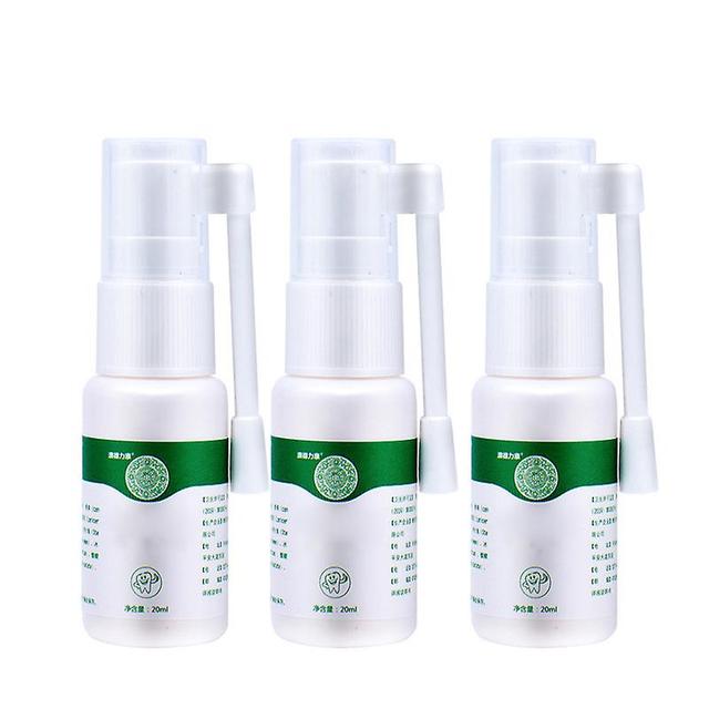 Toothache Herbal Spray Mouth Freshener Tooth Gum Sore Treatment Spray Secured with Cap for Adults 20ml*3 PCS New on Productcaster.