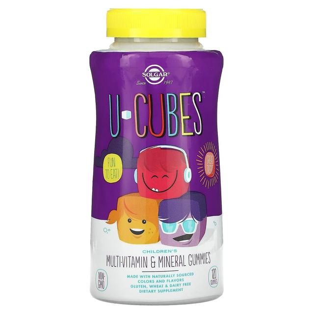 Solgar, U-Cubes, Children's Multi-Vitamin & Mineral Gummies, Cherry & Orange, 120 Gummies on Productcaster.