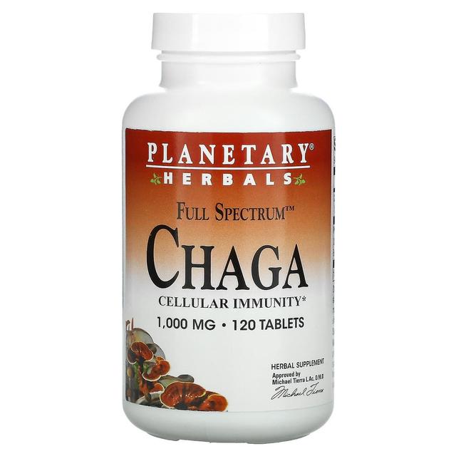 Planetary Herbals Herbals Planetários, Chaga de Espectro Completo, 1.000 mg, 120 Comprimidos on Productcaster.