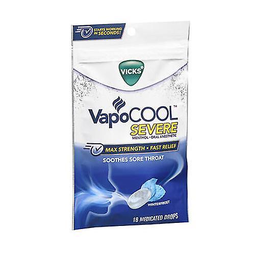 Vicks Vapocool Severe Medicated Drops Winterfrost, 18 Each (Pack of 2) on Productcaster.