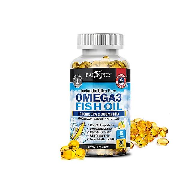 Vorallme Omega 3 Fish Oil Capsules Rich In Dha Supports Eye And Heart Health And Boosts Immunity Supports Improved Brain Cognition 30Count-1 bottle on Productcaster.