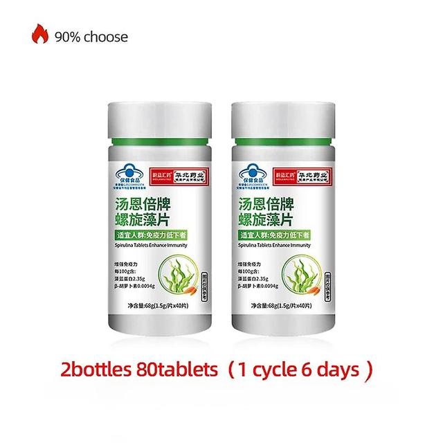 Tib Spirulina Tablets Stomach Health Protect Indigestion Gut Stomachache Support Supplements Health Food 2bottles hot sale on Productcaster.