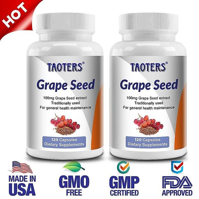 Vorallme Taoters Dietary Supplement with 100mg Grape Seed Extract, 120 Capsules, for General Skin Health 120 count-2 bottle on Productcaster.