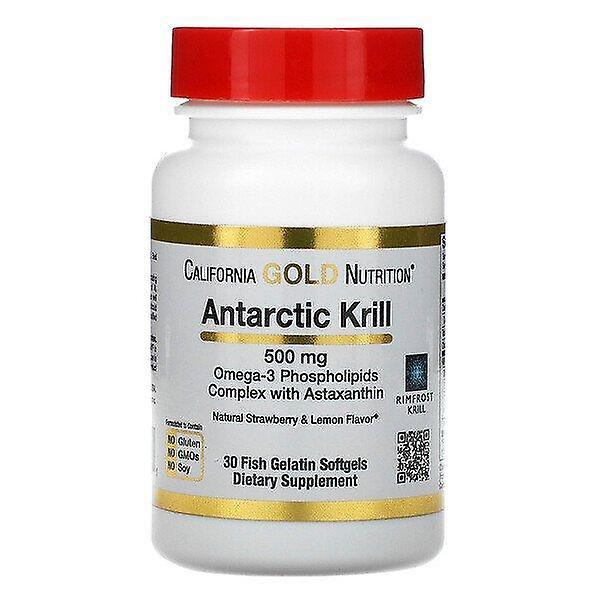 California Gold Nutrition, Antarctic Krill Oil, with Astaxanthin, RIMFROST, Natural Strawberry & Lem on Productcaster.