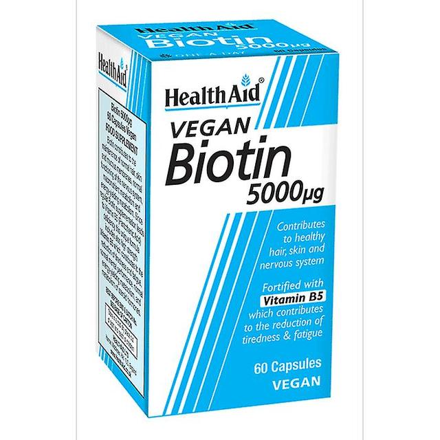 Health Aid Hälsostöd Biotin 5000mg, 60 kapslar on Productcaster.