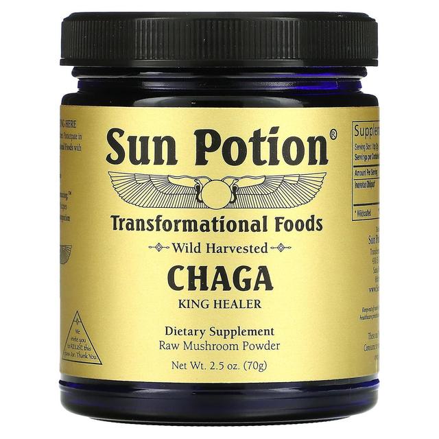 Sun Potion, Chaga Raw Mushroom Powder, Wild Harvested, 2.5 oz (70 g) on Productcaster.