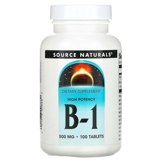 Source Naturals Fonte Naturals, Alta Potência B-1, 500 mg, 100 Comprimidos on Productcaster.