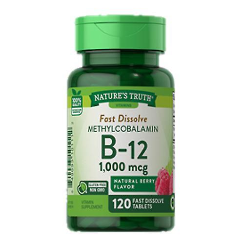 Sundance Nature's Truth B-12 Fast Dissolve Tabs Natural Berry Flavor,1000 mcg ,120 Tabs (Pack of 2) on Productcaster.