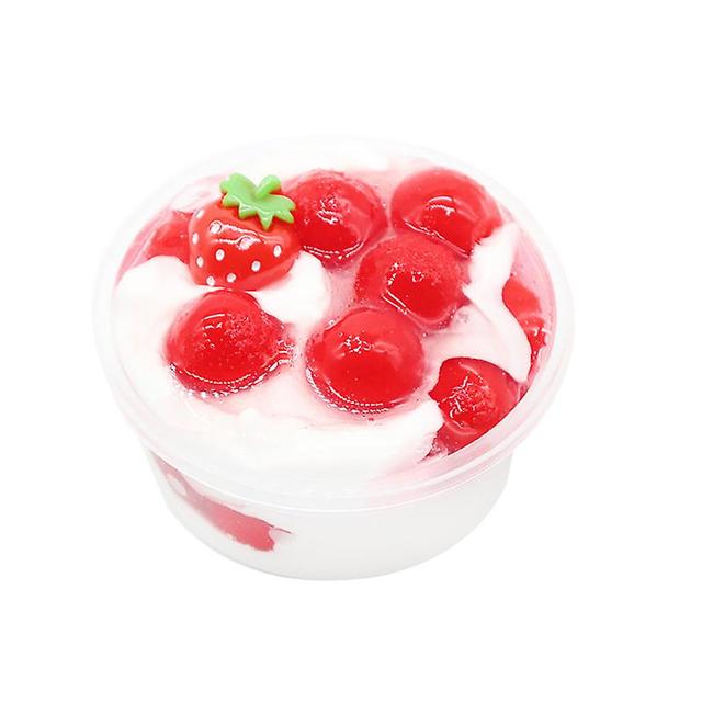 Fisheraw 60/120ml Fruit Ice Cream Slime Mud Clay Craft Stress Reliever Sludge Kids Toy Strawberry 60ML on Productcaster.