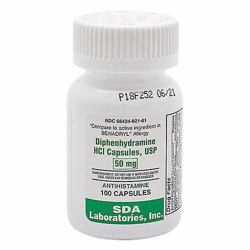 SDA Labs Diphenhydramine HCL, 50mg ,100 gélules (paquet de 4) on Productcaster.