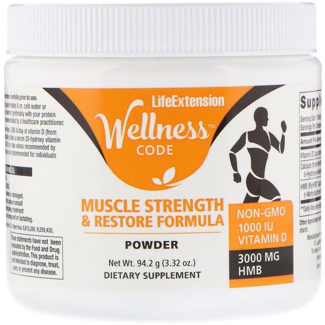 Life Extension, Wellness Code, Muscle Strength & Restore Formula, 3.32 oz (94.2 on Productcaster.