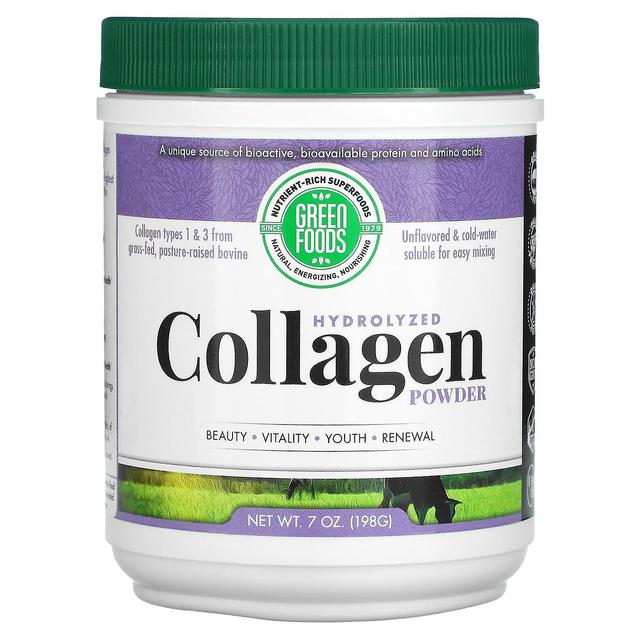 Green Foods Corporation, Hydrolyserat kollagenpulver, 7 oz (198 g) on Productcaster.