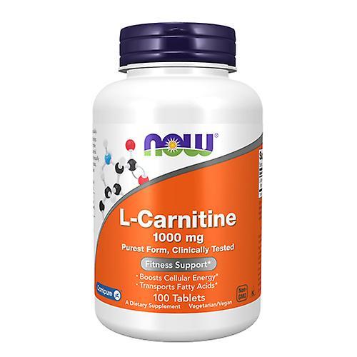 NOW Foods Jetzt Lebensmittel L-Carnitin, 1000 mg, 100 Tabletten (Packung mit 4) on Productcaster.