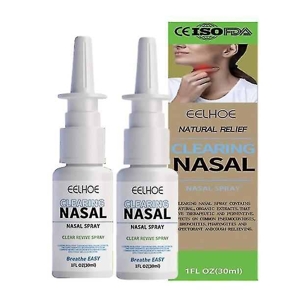 2x Clear Revive Organic Herbal Lung Cleanse & Repair Nasal Spray Pro 30ml on Productcaster.