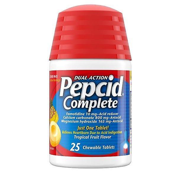 Pepcid complete acid reducer + antacid chews, tropical fruit, 25 ct on Productcaster.