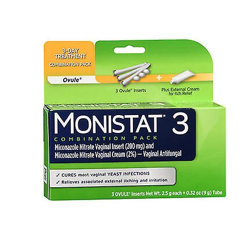 Monistat 3 Cura antifungina vaginale e sollievo dal prurito, 3 ciascuno (confezione da 1) on Productcaster.