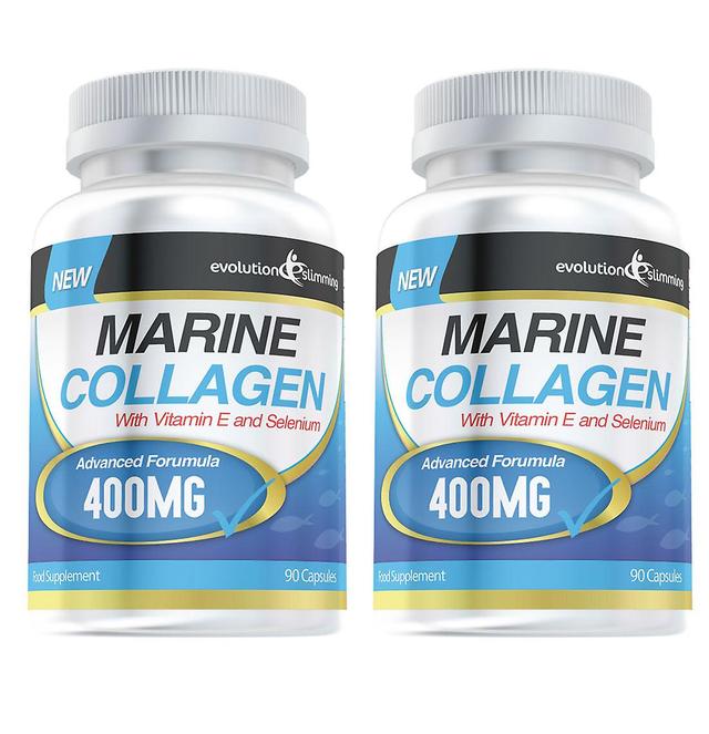 Marine Collagen 400mg with Vitamin E and Selenium - 90 Capsules -New Advanced Forumla - 180 Capsules - Skin Health and Anti-Ageing - Evolution Slim... on Productcaster.