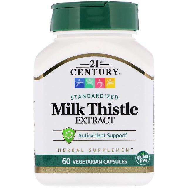 21st Century, Milk Thistle Extract, Standardized, 60 Vegetarian Capsules on Productcaster.