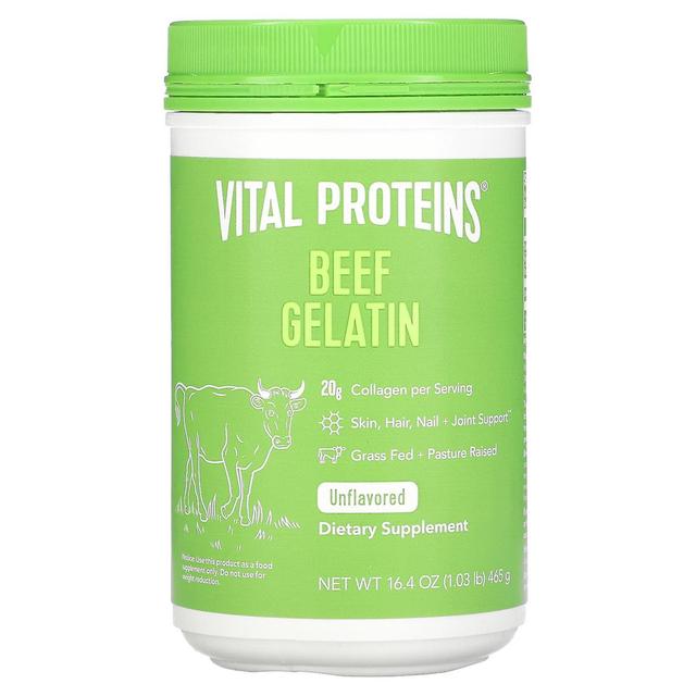 Vital Proteins Vitale proteiner, oksekødgelatine, ikke-aromatiseret, 16,4 oz (465 g) on Productcaster.