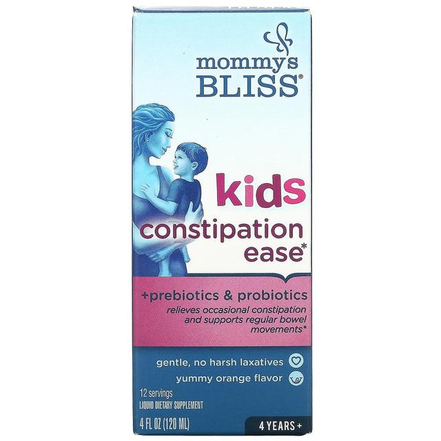 Mommy's Bliss, Kids Constipation Ease, 4 Years+, Orange, 4 fl oz (120 ml) on Productcaster.