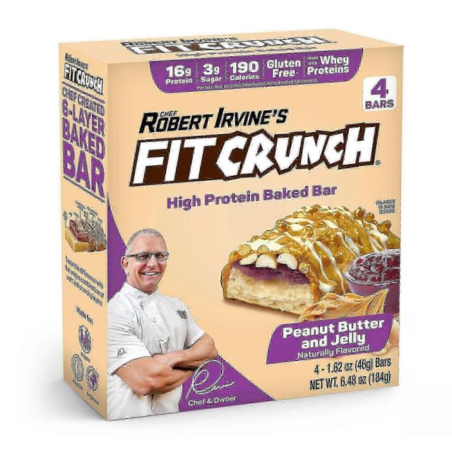 Fitcrunch jordnøddesmør & gelé, 4 ea on Productcaster.