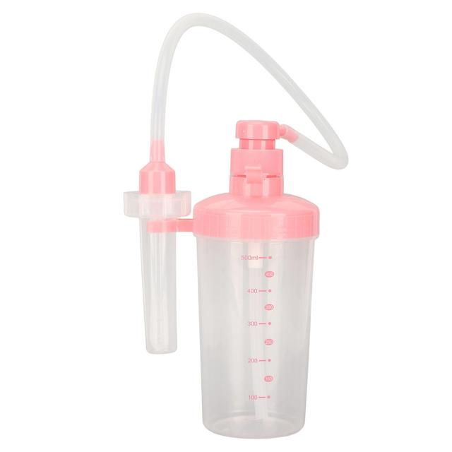 Vaginal Douche Portable High Elasticity Manual Pressure Stable Water Flow Vaginal Cleansing System Pink 500ml on Productcaster.