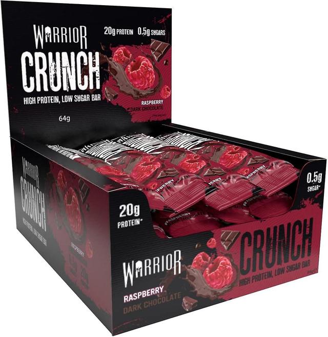 Warrior Crunch Bars Muscle Gain High Protein Raspberry Dark Chocolate 12 x 64g on Productcaster.