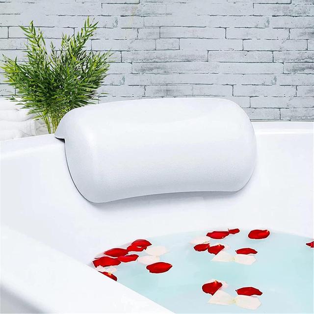 Hycy Oreiller De Bain, Coussin De Bain, Impermable Coussin De Bain Pu, Oreiller Pour Baignoire Avec Ventouses, Oreiller De Bain Ergonomique Spa, Ad... on Productcaster.