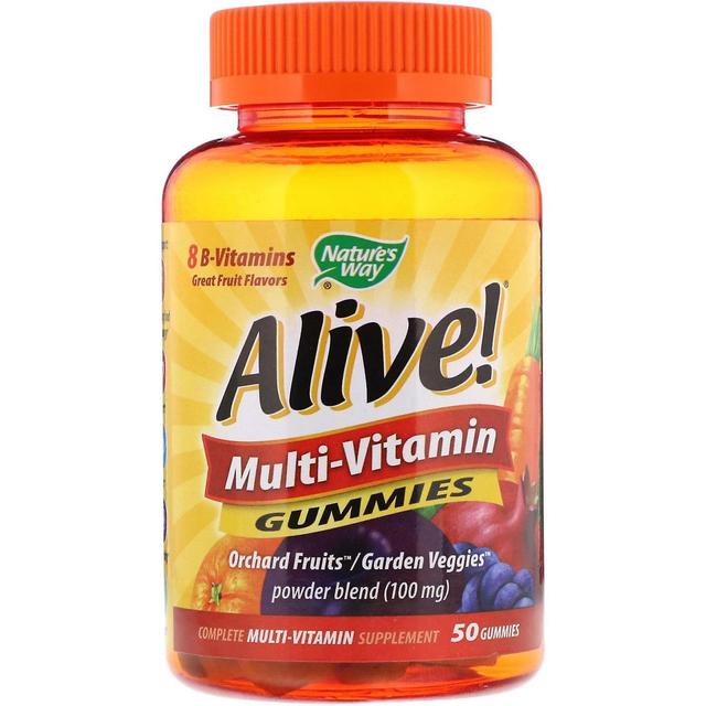 Nature's Way, Alive! Multi-Vitamin Gummies, Great Fruit Flavors, 50 Gummies on Productcaster.