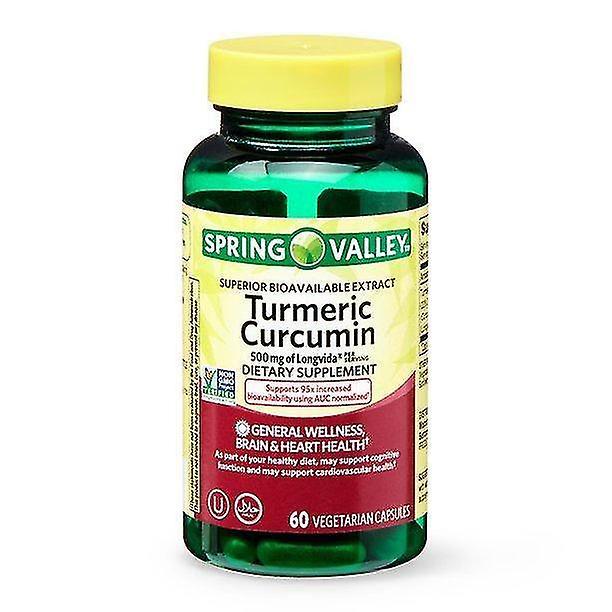 Spring valley turmeric curcumin vegetarian capsules, 500 mg, 60 count on Productcaster.