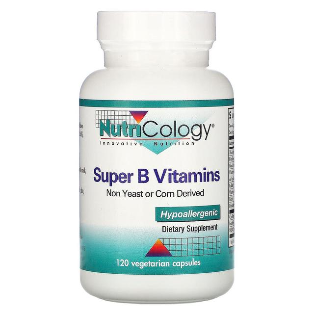 Nutricology, Super B Vitamins, 120 Vegetarian Capsules on Productcaster.