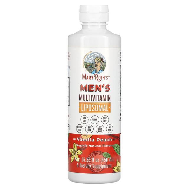 MaryRuth Organics, Men's Multivitamin Liposomal, Vanilla Peach, 15.22 fl oz (450 ml) on Productcaster.