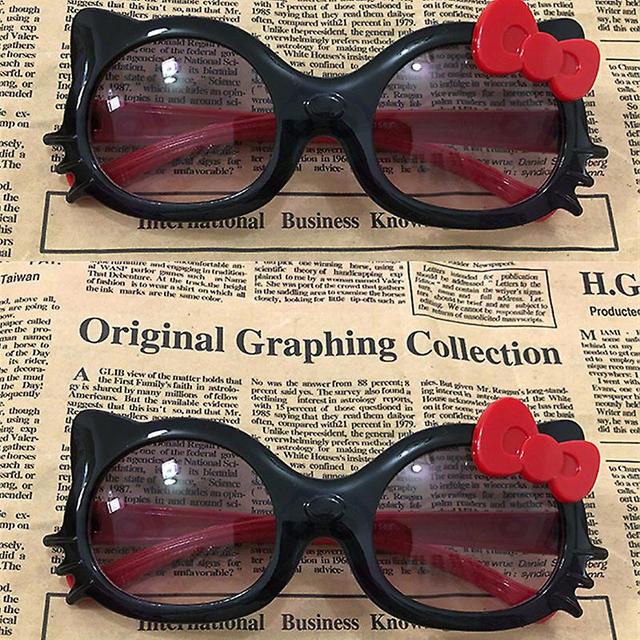 Duqi Hello Kitty Fashion Photo Glasses Rekwizyty Okulary przeciwsłoneczne Student Girls Cute Cartoon Okulary przeciwsłoneczne Sunshade Mirror A8 (w... on Productcaster.