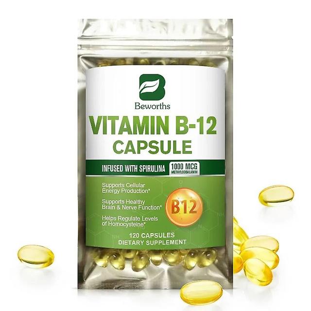 Eccpp Vitamin B12 Capsule Normal Energy Production & Metabolism Cardiovascular & Immune System Support Vitamin B12 Supplement 120 pcs on Productcaster.