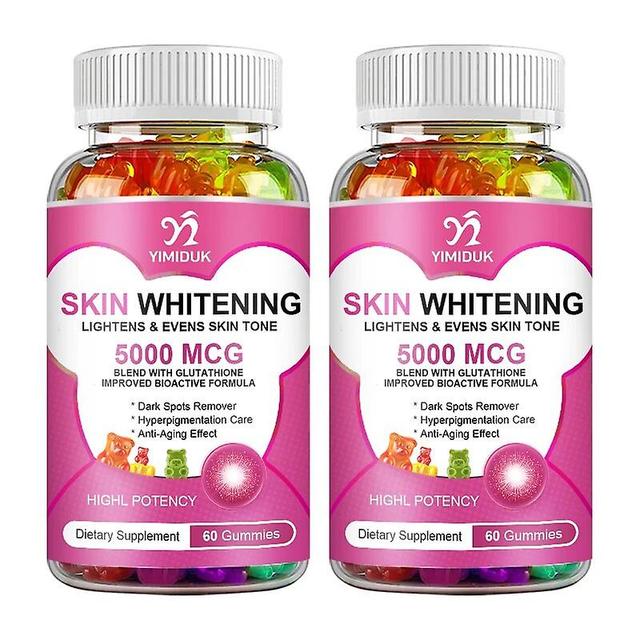 Eccpp Glutathione Whitening Gummies Effective Skin Lightening Supplement Dark Spots, Hyperpigmentation Treatment Anti-aging Antioxidan 2 Bottles on Productcaster.