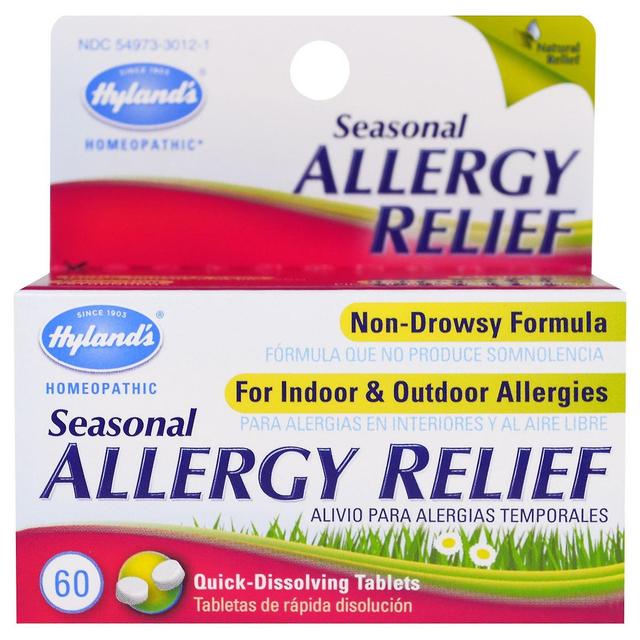 Hyland's, Seasonal Allergy Relief, 60 Quick-Dissolving Tablets on Productcaster.