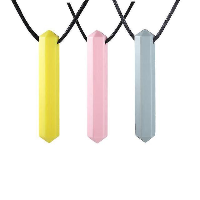 Best Chew Necklaces for Autistic Kids - Durable and Strong Silicone Chew Pendant (3pcs) on Productcaster.