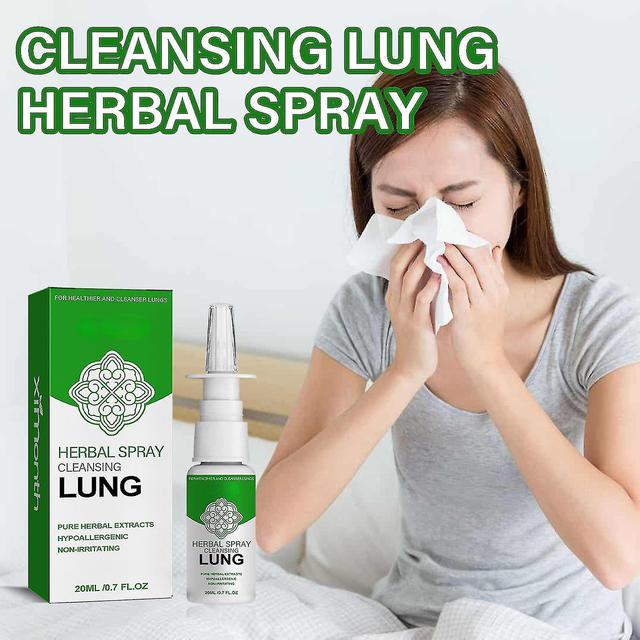 Herbal Lung Cleanse Repair Nasal Spray, Organisk Herbal Lung Cleansing Restorative Nasal Spray, Rensar nästäppa, Lung Detox Herbal Clean Spray 1pcs on Productcaster.