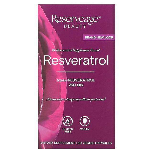 ReserveAge Nutrition Vararavinto, resveratroli, 250 mg, 60 kasviskapselia on Productcaster.