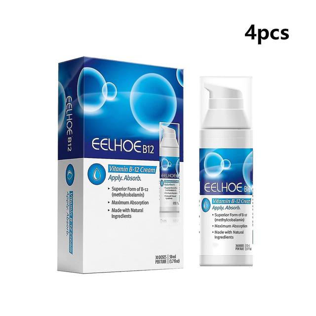 Szlykj Vitamine B12 Crème Methyl B12, Methylcobalamin B12 1000 Mcg Energie, Gezondheid Levendige Huid, Krachtige Actuele B12 Huid Crème 4Pcs on Productcaster.