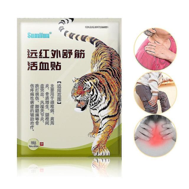 Cn Herb 8/32/48pcs Tiger Balm Medische Plaster Back Neck Spier Cervicale Gewrichten A 8PCS on Productcaster.