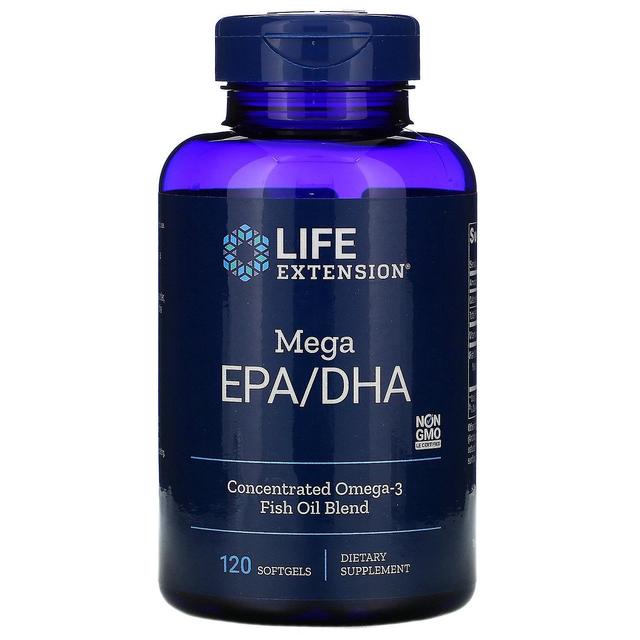 Life Extension Livsforlængelse, Mega EPA/DHA, 120 Softgels on Productcaster.