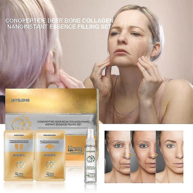 Peptide Deer Bone Collagen Essence Kit Anti Aging Nano Instant Essence Filling Essence Set Moisturiz on Productcaster.