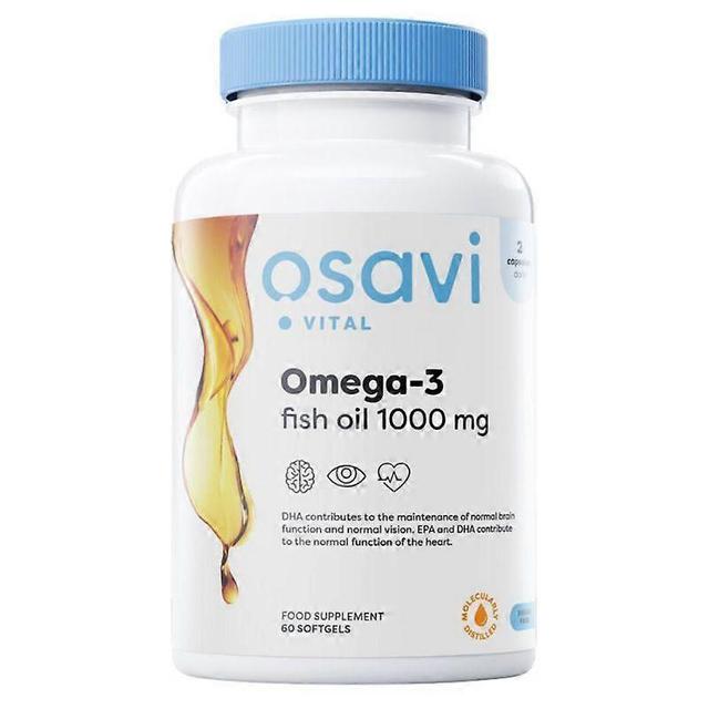 Osavi Omega-3 Fish Oil Molecularly Distilled 1000mg (Lemon) Softgels 60 on Productcaster.