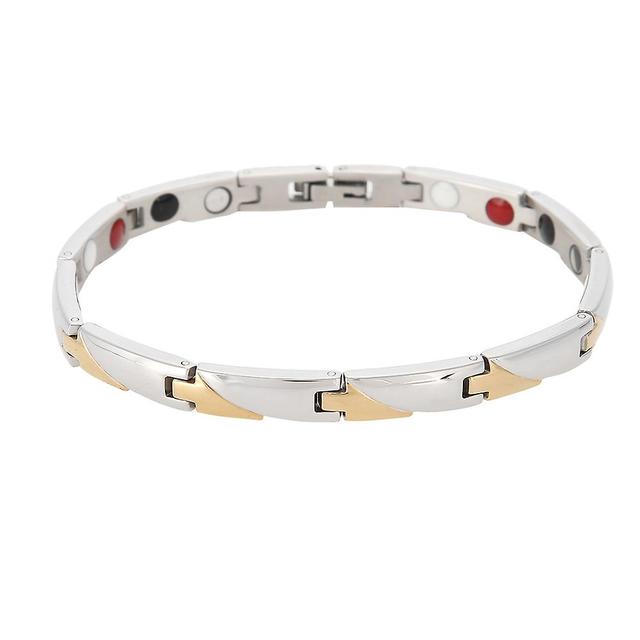 Gegong Women Fashion Health Care Bracelet Elements Stainless Steel Bangle Healthy Balance on Productcaster.