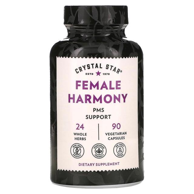 Crystal Star, Female Harmony, PMS Support, 90 Vegetarian Capsules on Productcaster.