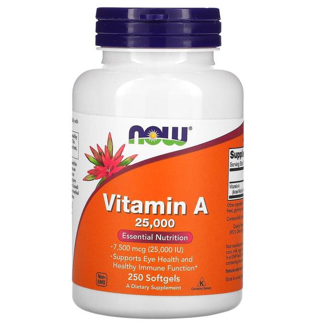 NOW Foods, Vitamin A, 25,000 IU, 250 Softgels on Productcaster.